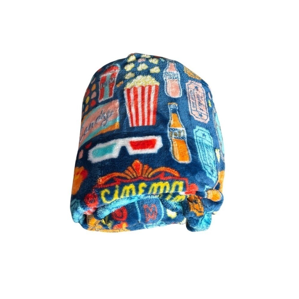 The Big One Movie Night Oversized Plush Throw Blanket 5x6' Pop Art GIFT NEW